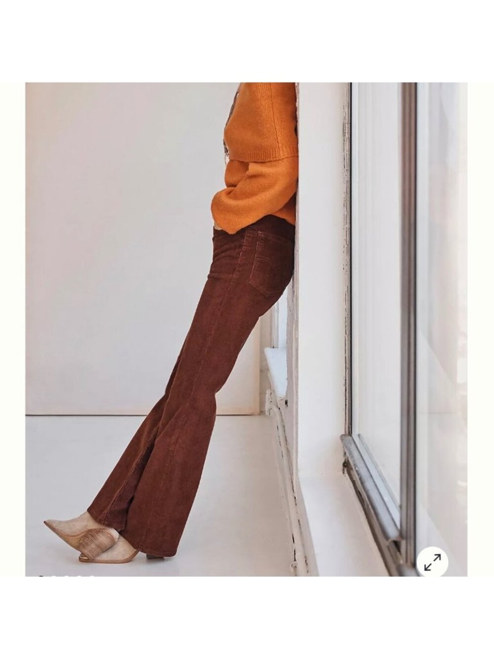 Levi’s 70’s High Rise Flare Corduroy Pant Jean 25 Orange Boho Western Fall